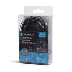 Lampki Choinkowe LED na Baterie 3AA - 50 LED 5m Zimna